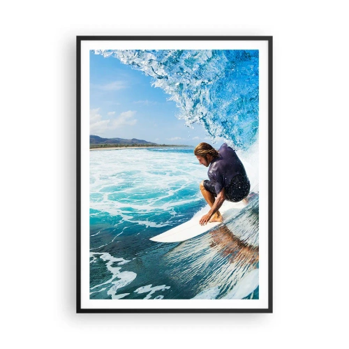 Poster in cornice nera - Ballando con le onde - 70x100 cm