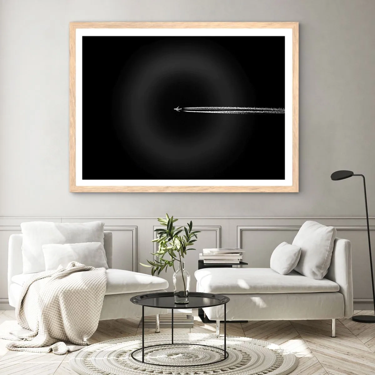 Poster in cornice rovere chiaro - In un'altra dimensione - 100x70 cm