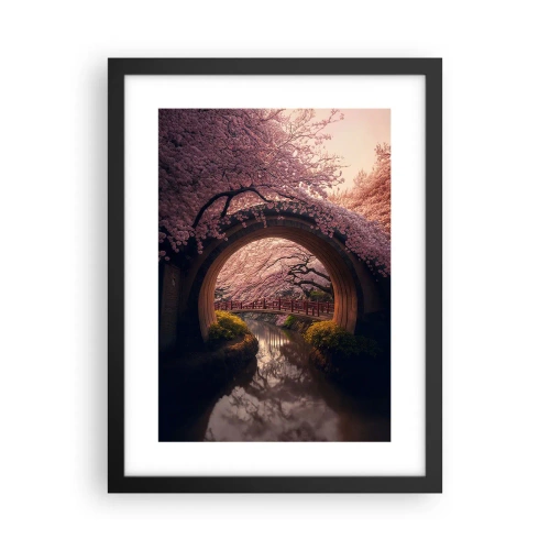 Poster in cornice nera - Primavera giapponese - 30x40 cm