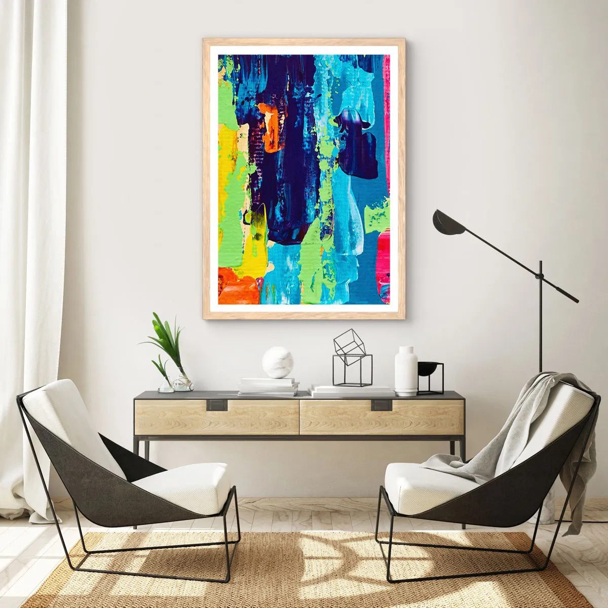 Poster in cornice rovere chiaro - La vita è bella! - 61x91 cm