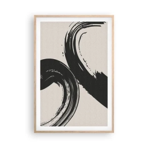 Poster in cornice rovere chiaro - Energico e circolare - 61x91 cm