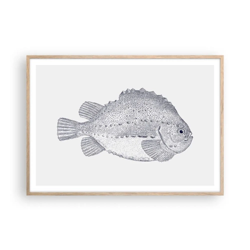 Poster in cornice rovere chiaro - Nell'album del naturalista - 100x70 cm