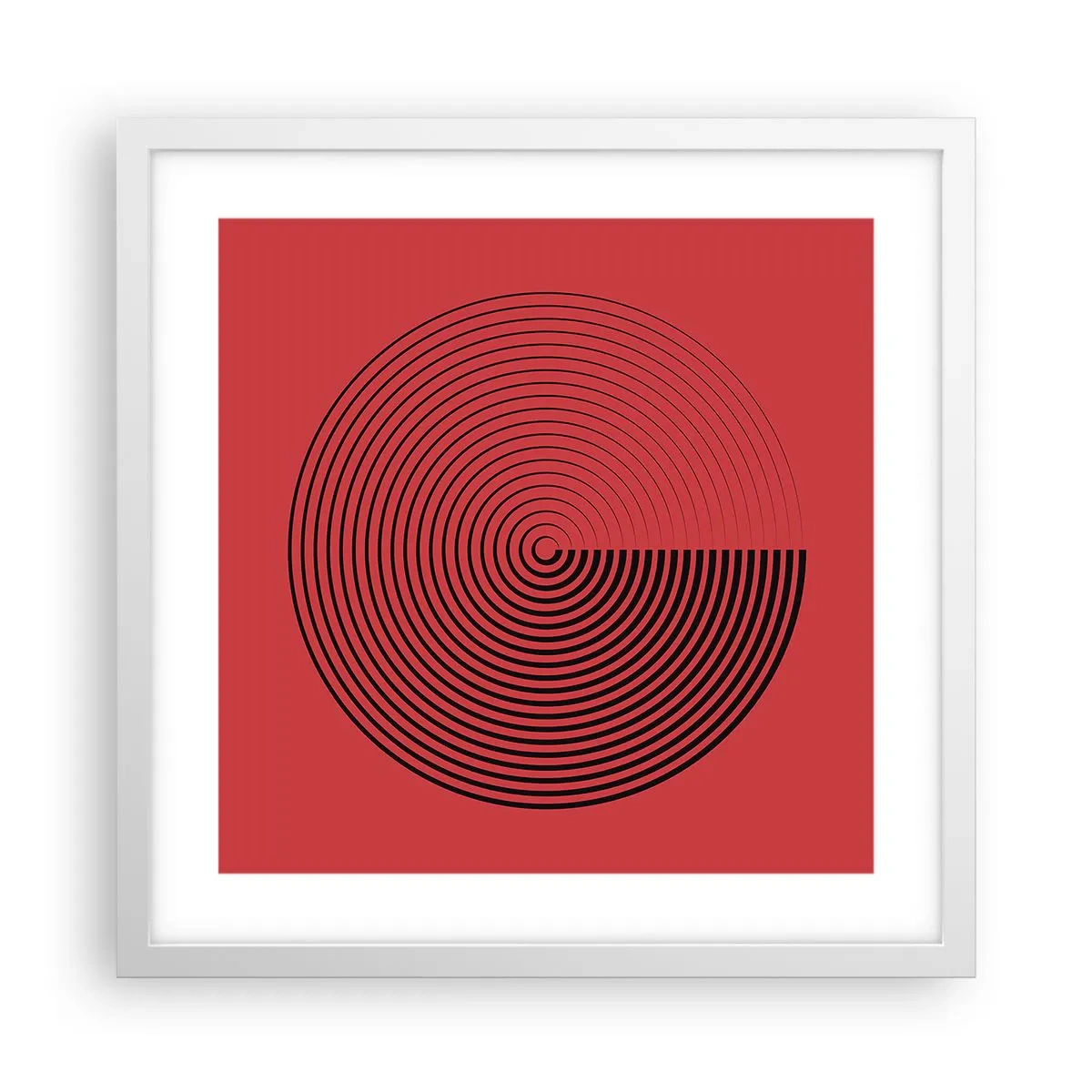 Poster in cornice bianca - Movimento circolare - 40x40 cm