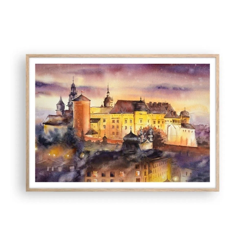 Poster in cornice rovere chiaro - Storia e fiaba - 100x70 cm