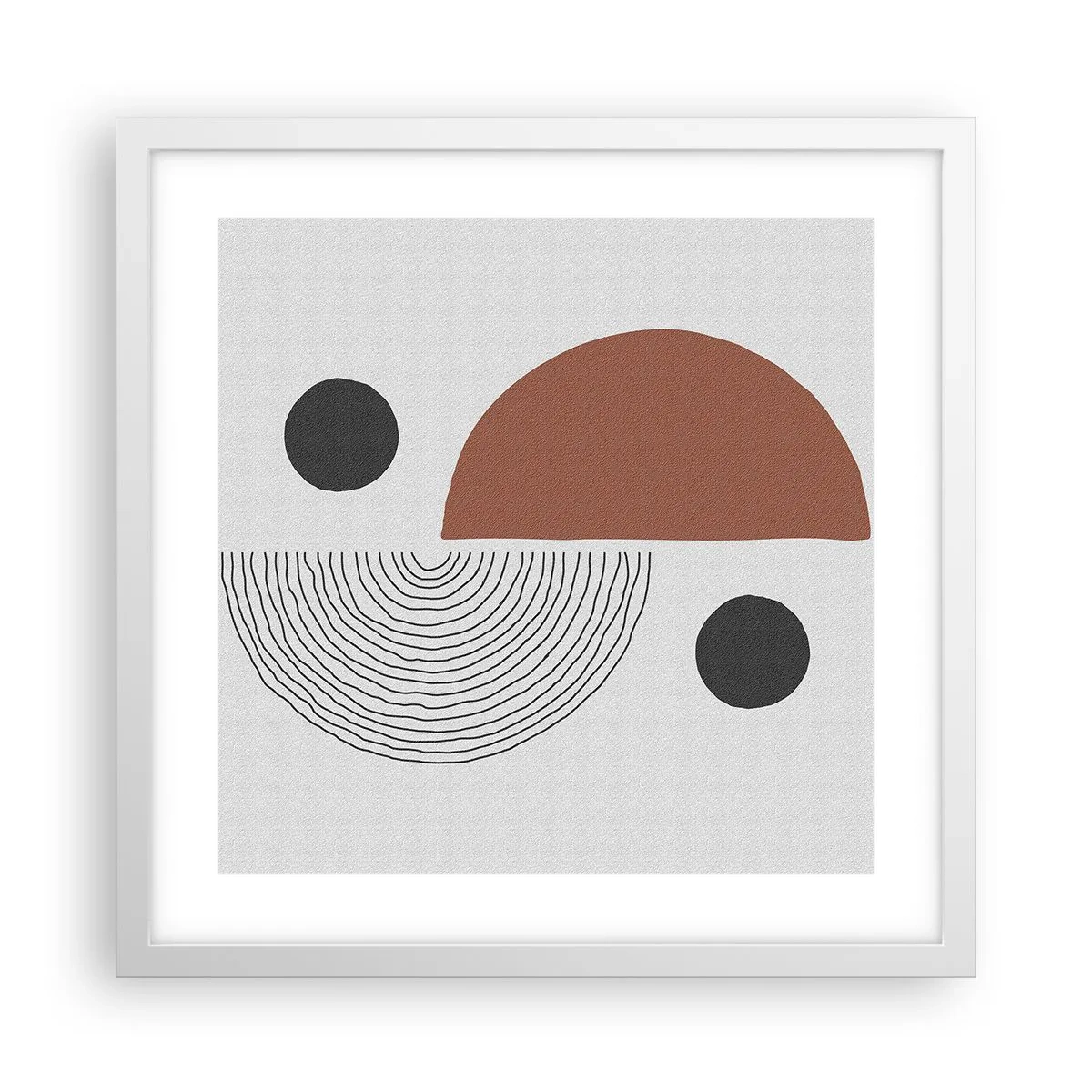 Poster in cornice bianca - La perfezione del cerchio - 40x40 cm