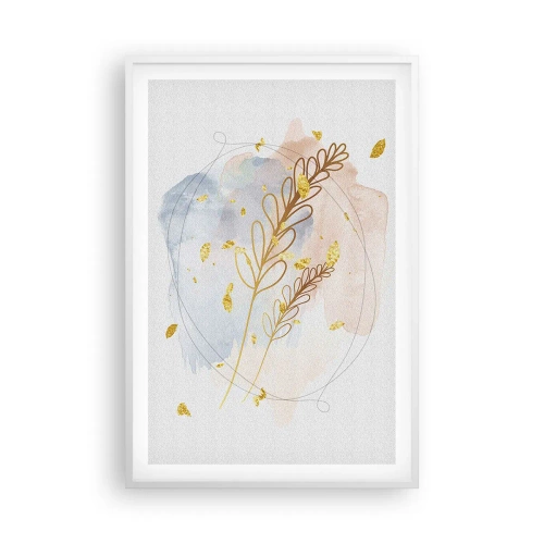 Poster in cornice bianca - Soffio d'oro - 61x91 cm
