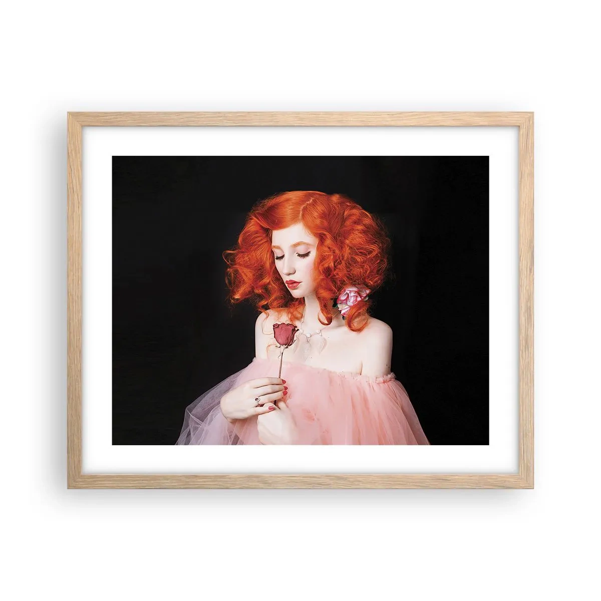 Poster in cornice rovere chiaro - In stile barocco - 50x40 cm