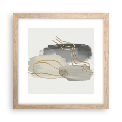 Poster in cornice rovere chiaro - Durata e movimento - 30x30 cm