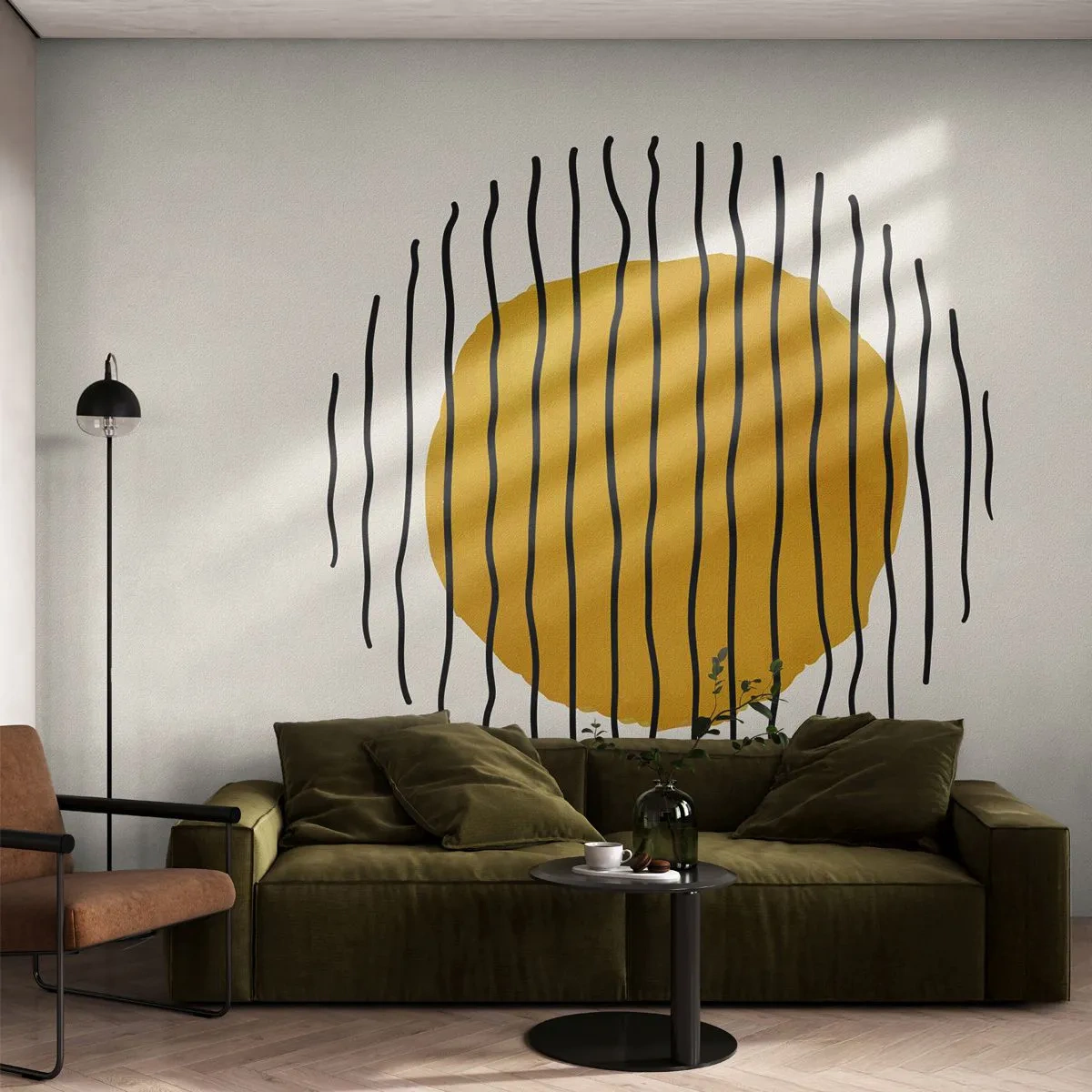 Fotomurali Autoadesivo Deluxe Sticker - Astrazione fremente di calore - Astrazione, Pezzo, Minimalismo - 250x175 cm