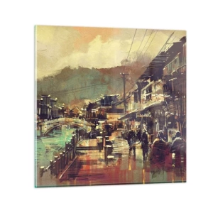 Quadro su vetro - La vita come ricchezza di grigio - 40x40 cm