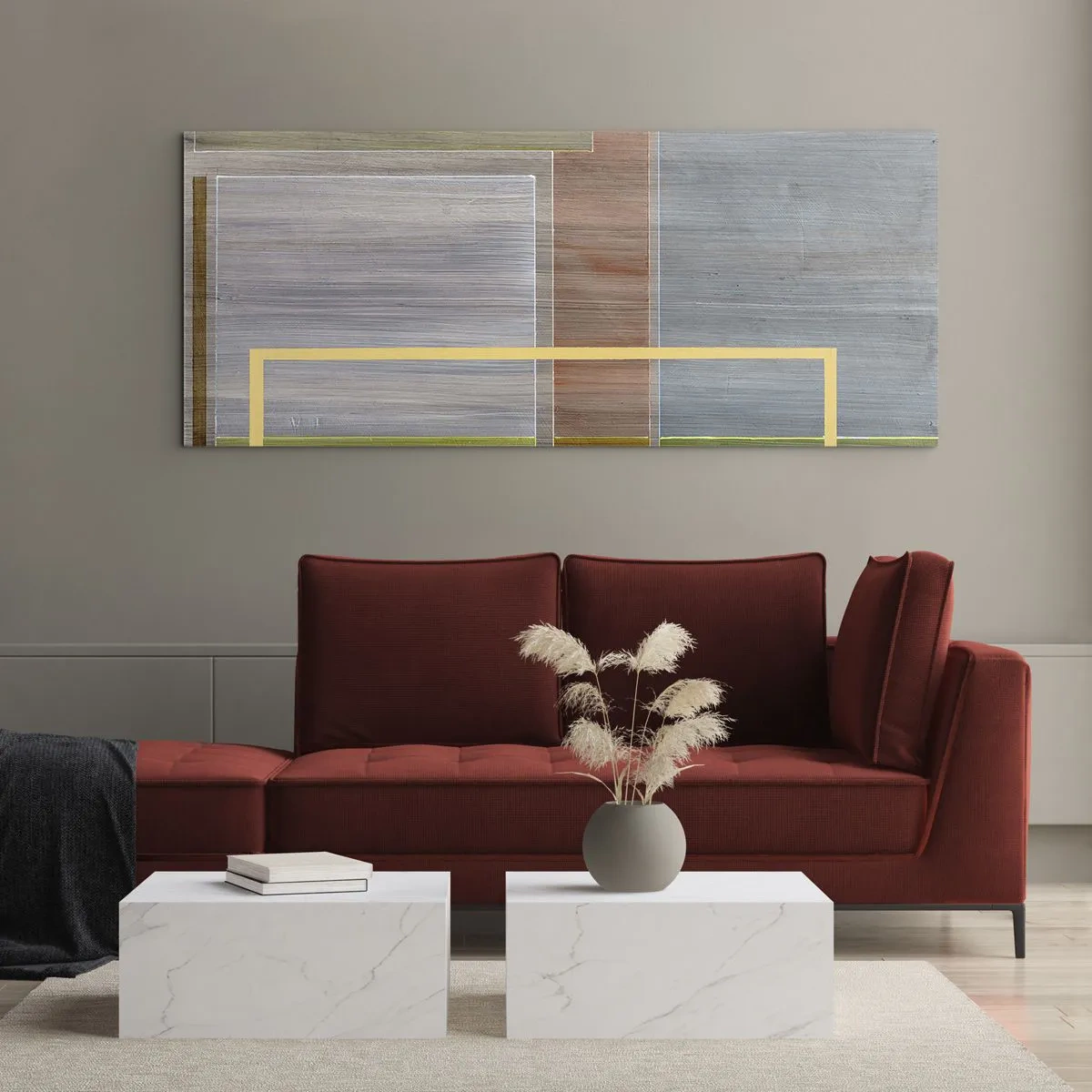 Quadro su vetro - Semplice e tranquillo - 90x30 cm