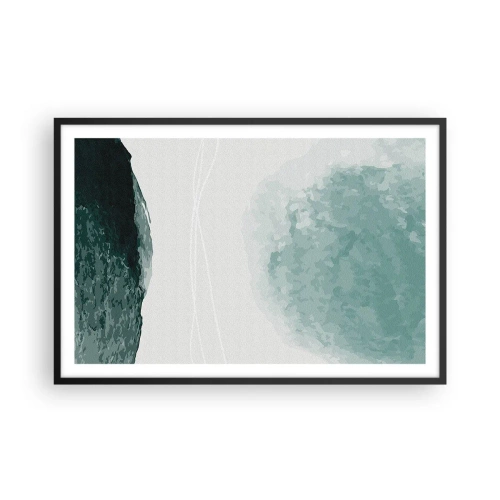 Poster in cornice nera - Incontro con la nebbia - 91x61 cm