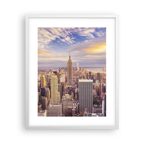 Poster in cornice bianca - Toccando le nuvole - 40x50 cm