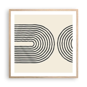 Poster in cornice rovere chiaro - Tra un attimo... - 60x60 cm