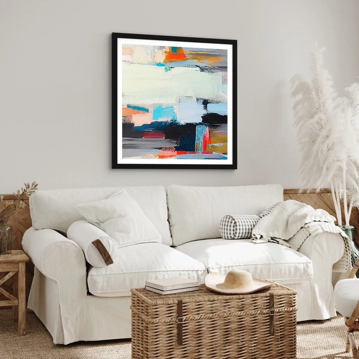 Poster in cornice nera - C'è una logica? - 60x60 cm