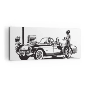 Quadro su tela - Stampe su Tela - Anni '60: l'America spensierata - 100x40 cm