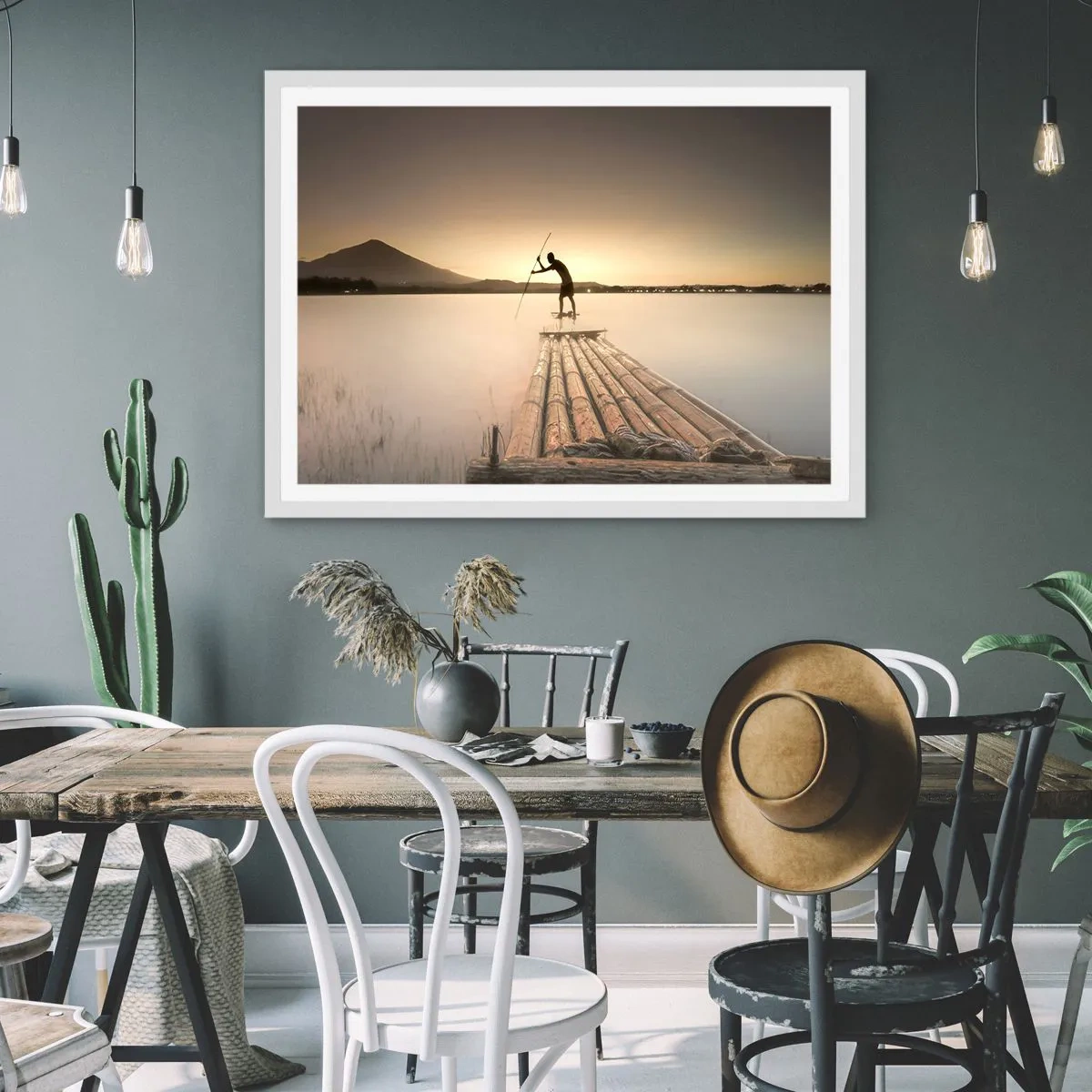 Poster in cornice bianca - Prima del riposo - 91x61 cm