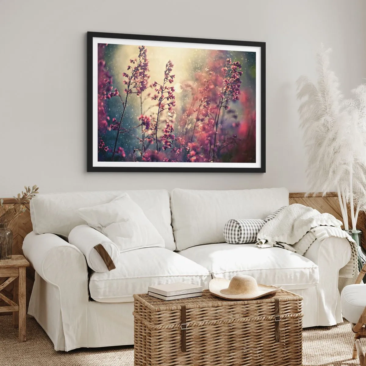 Poster in cornice nera - Giardino misterioso - 40x30 cm