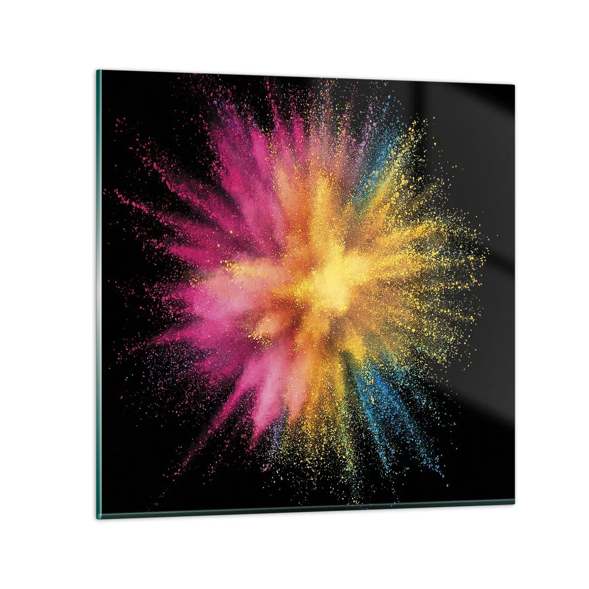 Quadro su vetro - La nascita dei colori - 30x30 cm