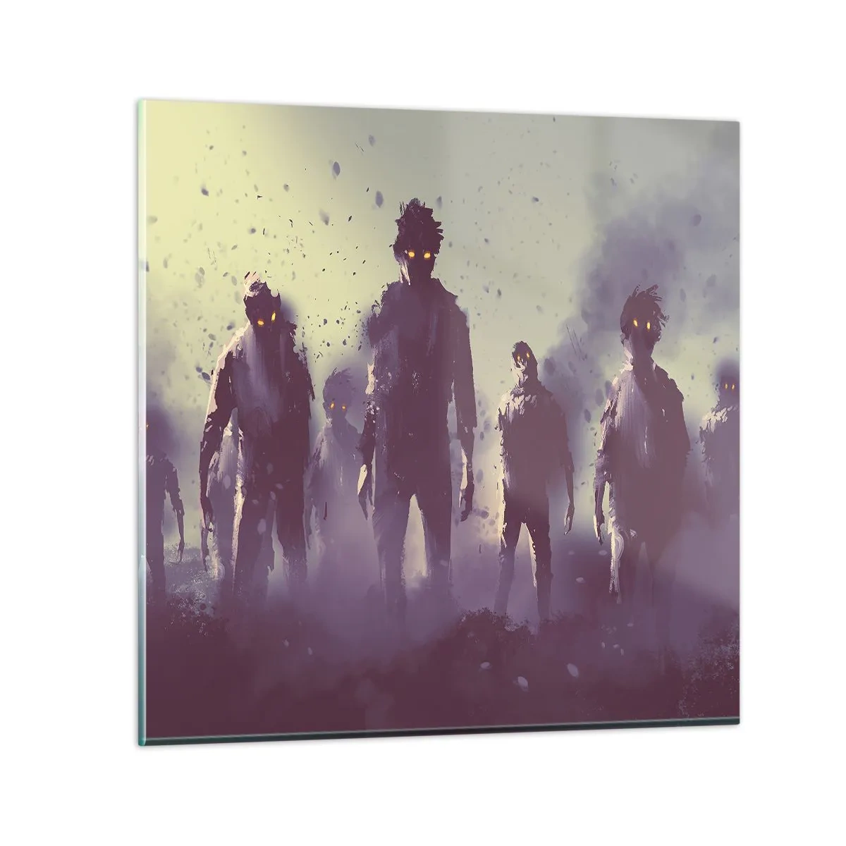 Quadro su vetro - Attenzione! Arrivano - 40x40 cm