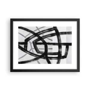 Poster in cornice nera - Costruendo la profondità - 40x30 cm