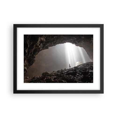 Poster in cornice nera - Grotta luminosa - 40x30 cm