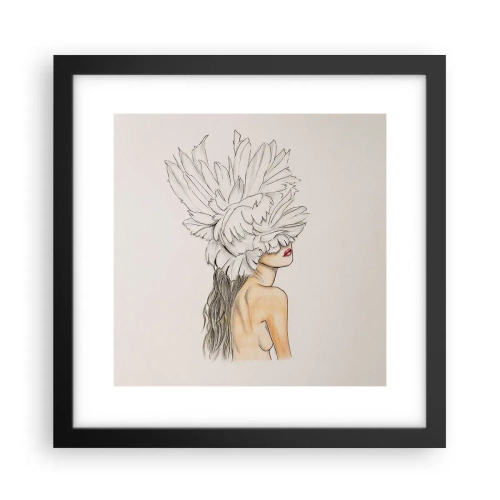 Poster in cornice nera - Bellezza coronata - 30x30 cm