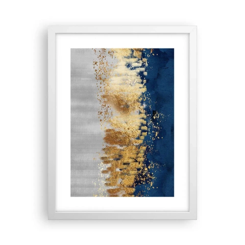 Poster in cornice bianca - Composizione moderna con bagliore - 30x40 cm