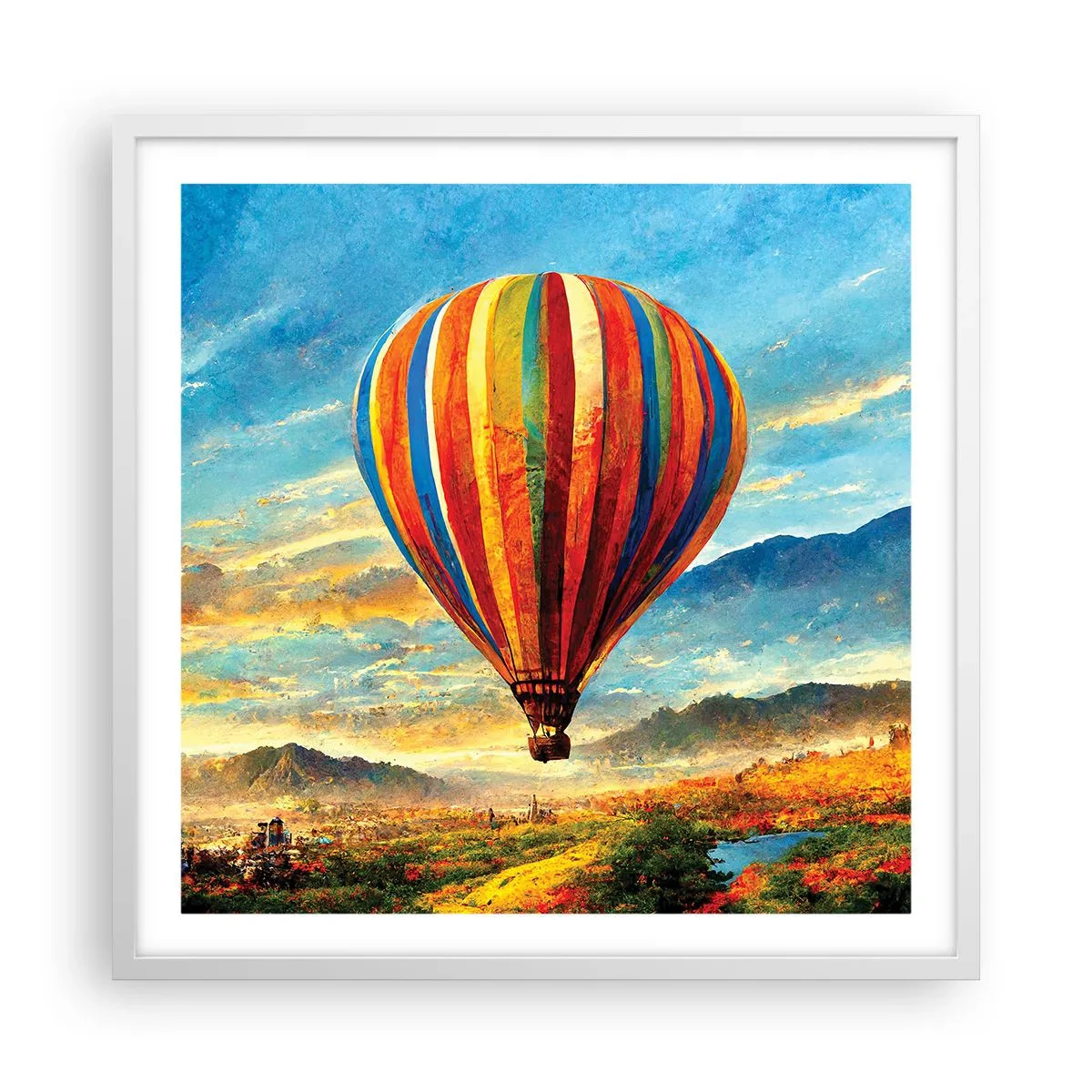 Poster in cornice bianca - Nel silenzio si vede meglio - 60x60 cm