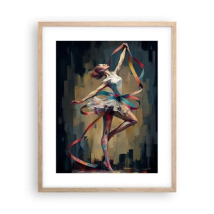 Poster in cornice rovere chiaro - Danza con nastro - 40x50 cm