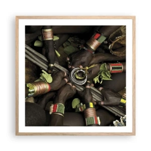 Poster in cornice rovere chiaro - Siamo insieme - 60x60 cm