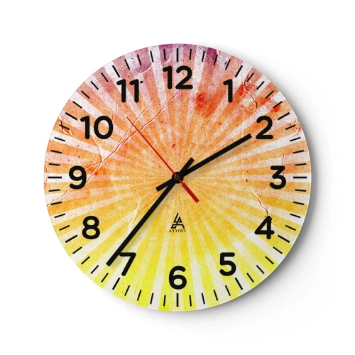 Orologio da parete - Orologio in Vetro - Albe e tramonti - 30x30 cm