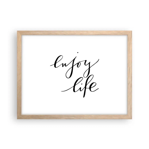 Poster in cornice rovere chiaro - Niente da aggiungere... - 40x30 cm