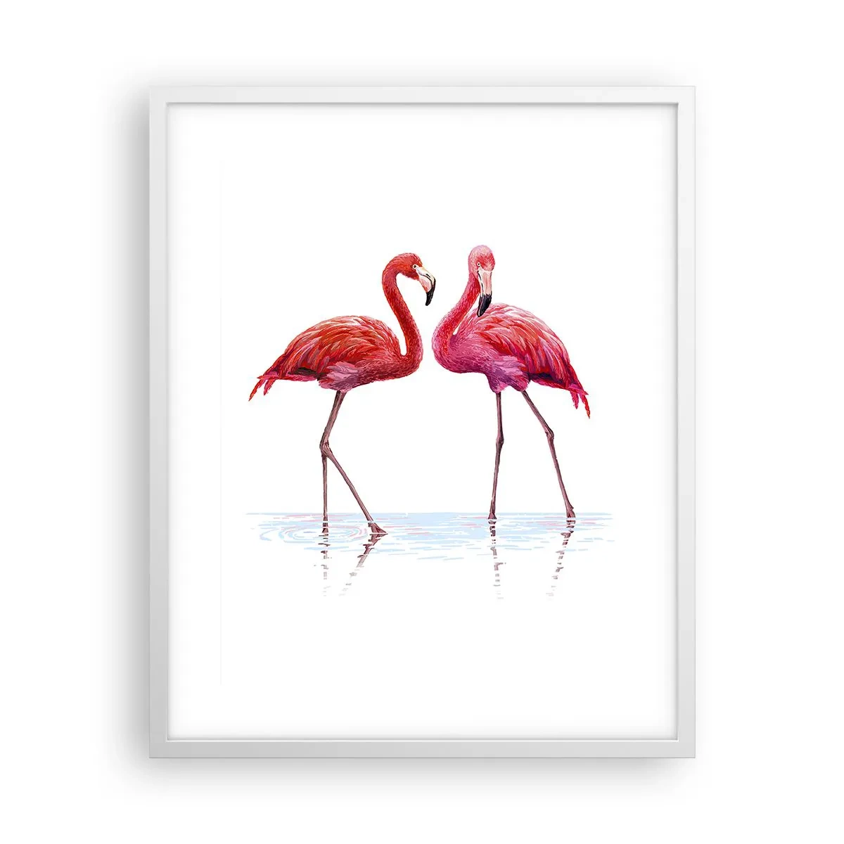 Poster in cornice bianca - Appuntamento in rosa - 40x50 cm