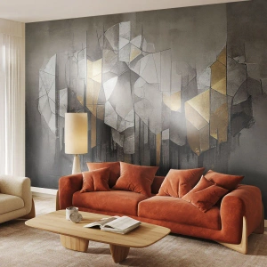 Fotomurali Premium Sand - Composizione di ghiaccio e luce - Astrazione, Pezzo, Art Deco - 400x280 cm