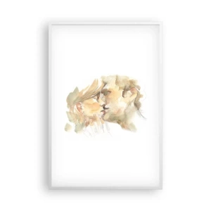 Poster in cornice bianca - Sarà l'anima gemella? - 61x91 cm