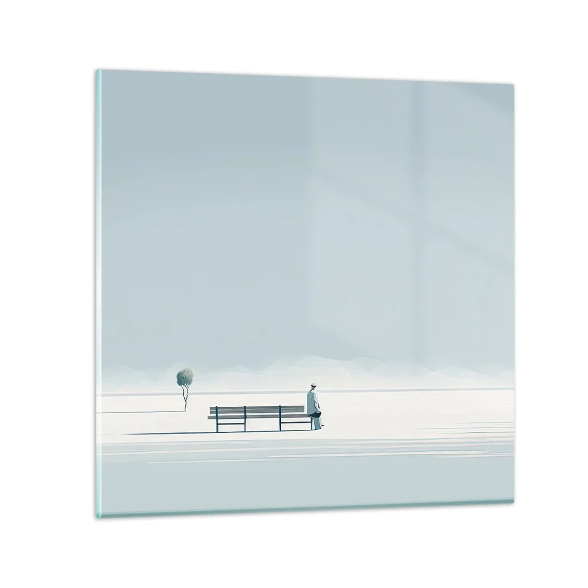 Quadro su vetro - Si, aspetto. - 40x40 cm