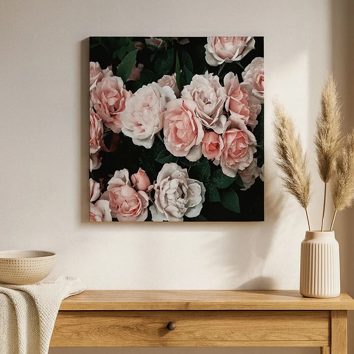 Quadro su tela - Stampe su Tela - Composizione di rose - 30x30 cm