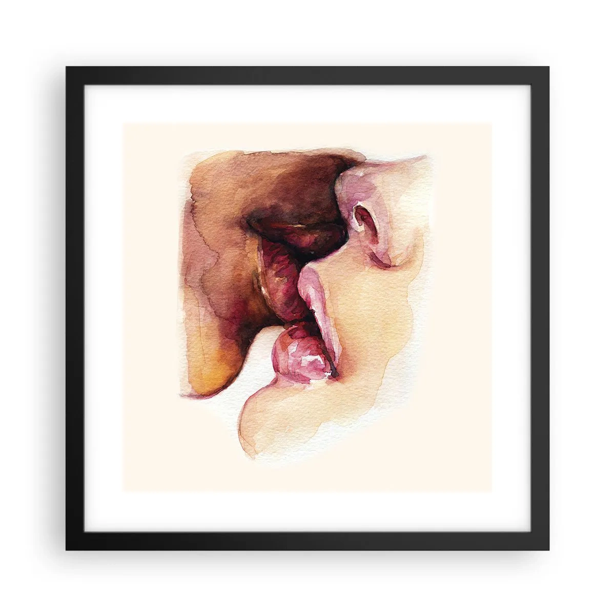 Poster in cornice nera - Come notte e giorno, terra e cielo - 40x40 cm