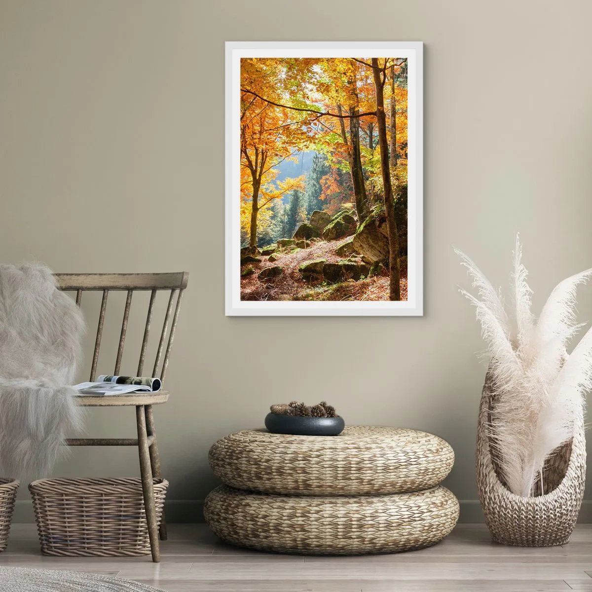 Poster in cornice bianca - Il tempo del riposo - 61x91 cm