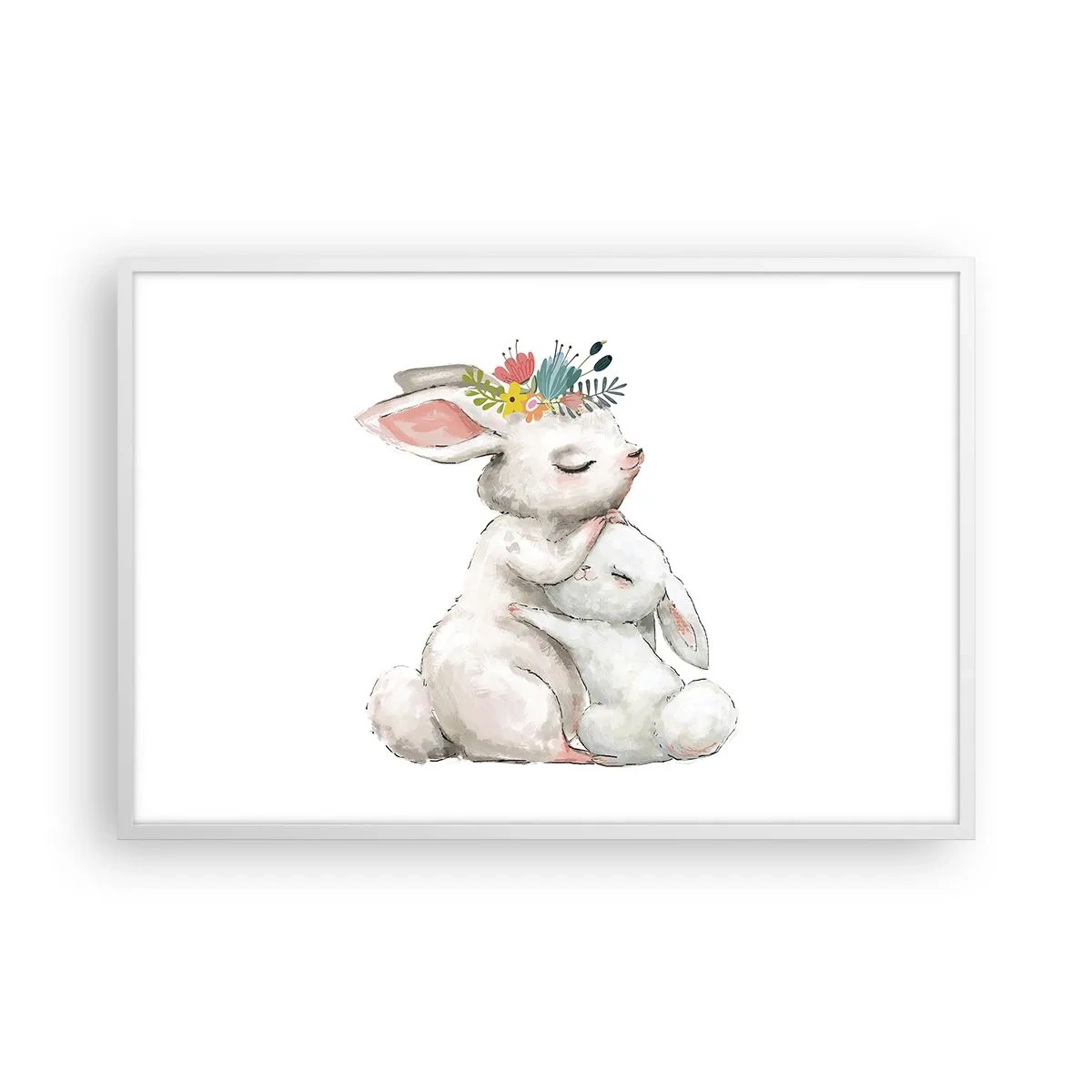 Poster in cornice bianca - Da mamma si sta meglio - 91x61 cm
