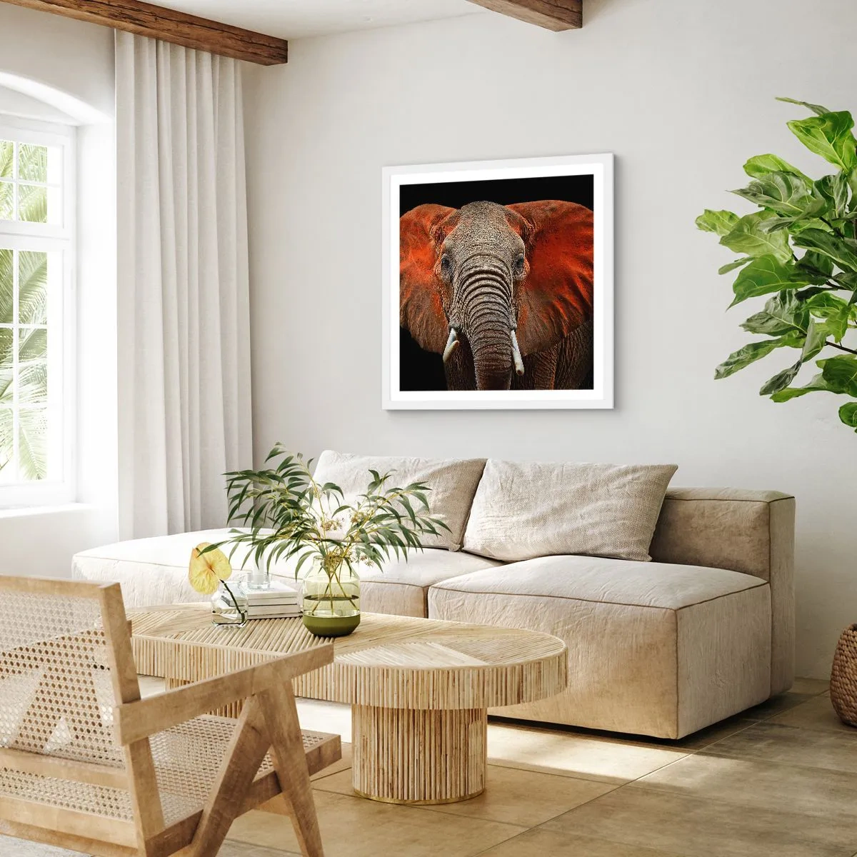 Poster in cornice bianca - Sono selvaggio e tu? - 60x60 cm