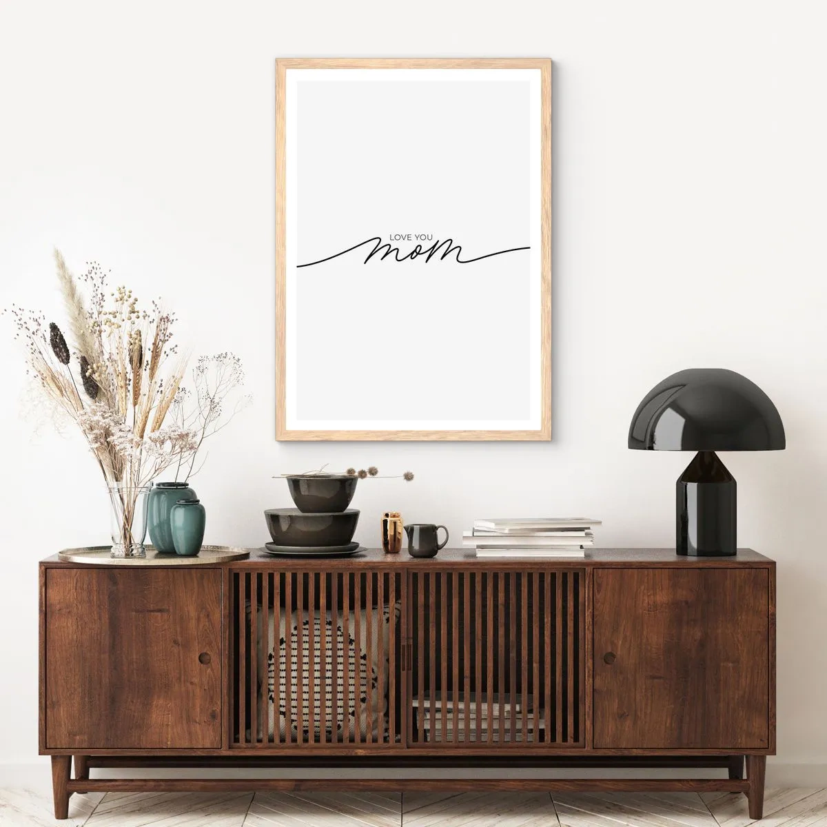 Poster in cornice rovere chiaro - Grande commozione - 40x50 cm