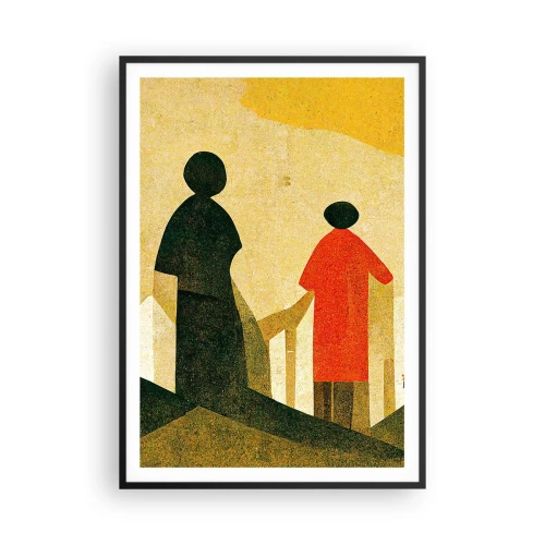 Poster in cornice nera - La strada è ancora lunga - 70x100 cm