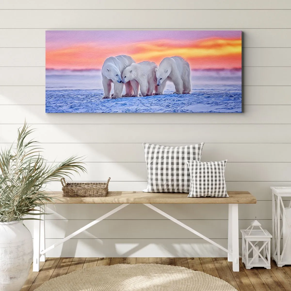 Quadro su tela - Stampe su Tela - Basta il calore della famiglia - 100x40 cm