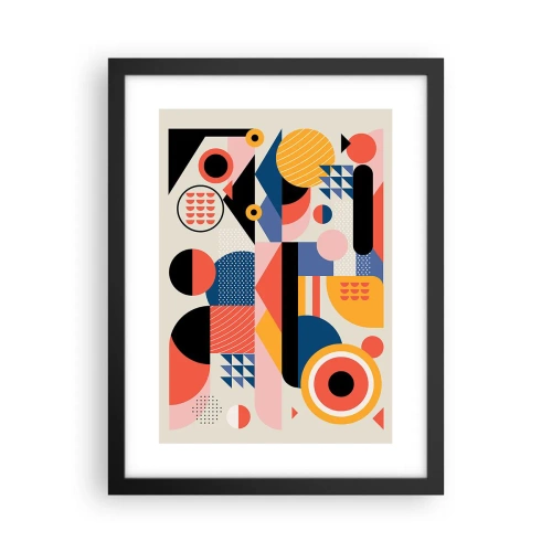 Poster in cornice nera - Composizione: divertiti - 30x40 cm