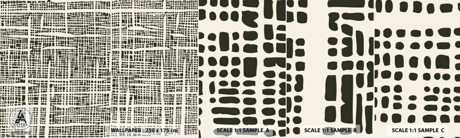 Campione Di Fotomurale Standard Eco - Composizione tessuta - Astrazione, Grafica, Pezzo - 100x30 cm