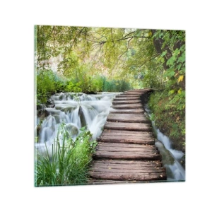 Quadro su vetro - Acqua per niente tranquilla - 50x50 cm