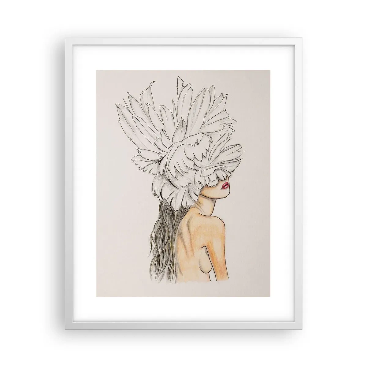 Poster in cornice bianca - Bellezza coronata - 40x50 cm