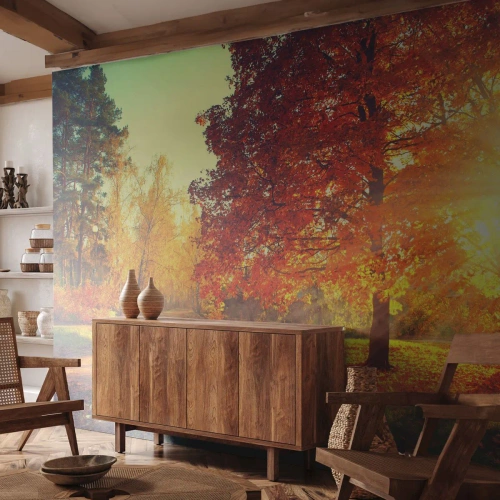 Fotomurale su misura Premium Canvas - Rosso è bello - Paesaggio, Parco, Natura